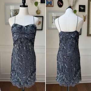 Raga Glitz and Pieces Grey Sequin Dress $225 L